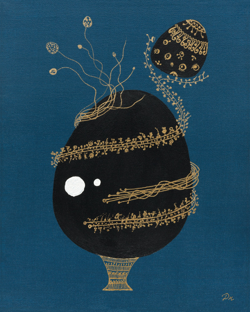 Lina Benokraitytė tapytas paveikslas Kosminiai kiaušiniai V, Fantastiniai paveikslai , paveikslai internetu