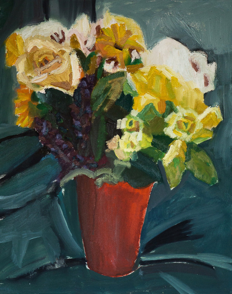 Vase with flowers original painting by Birutė Paplauskaitė. Flowers