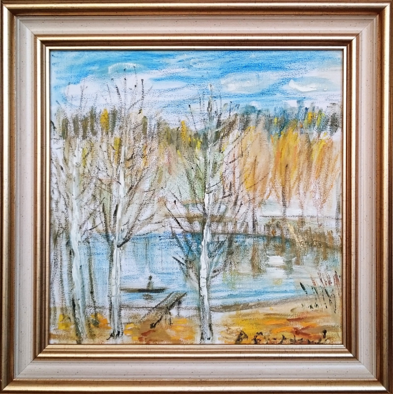 November original painting by Birutė Jočiūnaitė-Cvirkienė . Landscapes