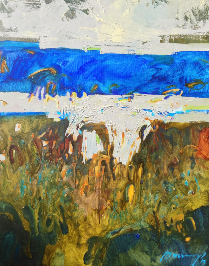 Ramūnas Dagys tapytas paveikslas Pakrantė, Abstrakti tapyba , paveikslai internetu