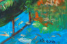 Ferry-bridge original painting by Egidijus Godliauskas. For Art Collectors