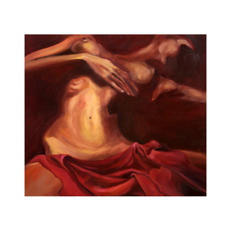 Nude original painting by Nerijus Baublys. Oil painting