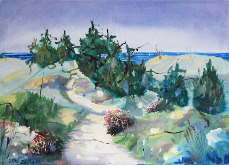 Dunes original painting by Dalia Motiejūnienė. Marine Art