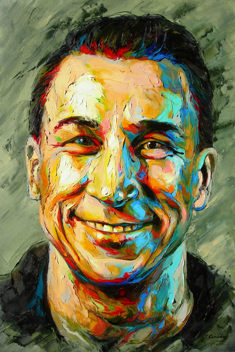 Jonas Kunickas tapytas paveikslas Saulius, Portretai , paveikslai internetu