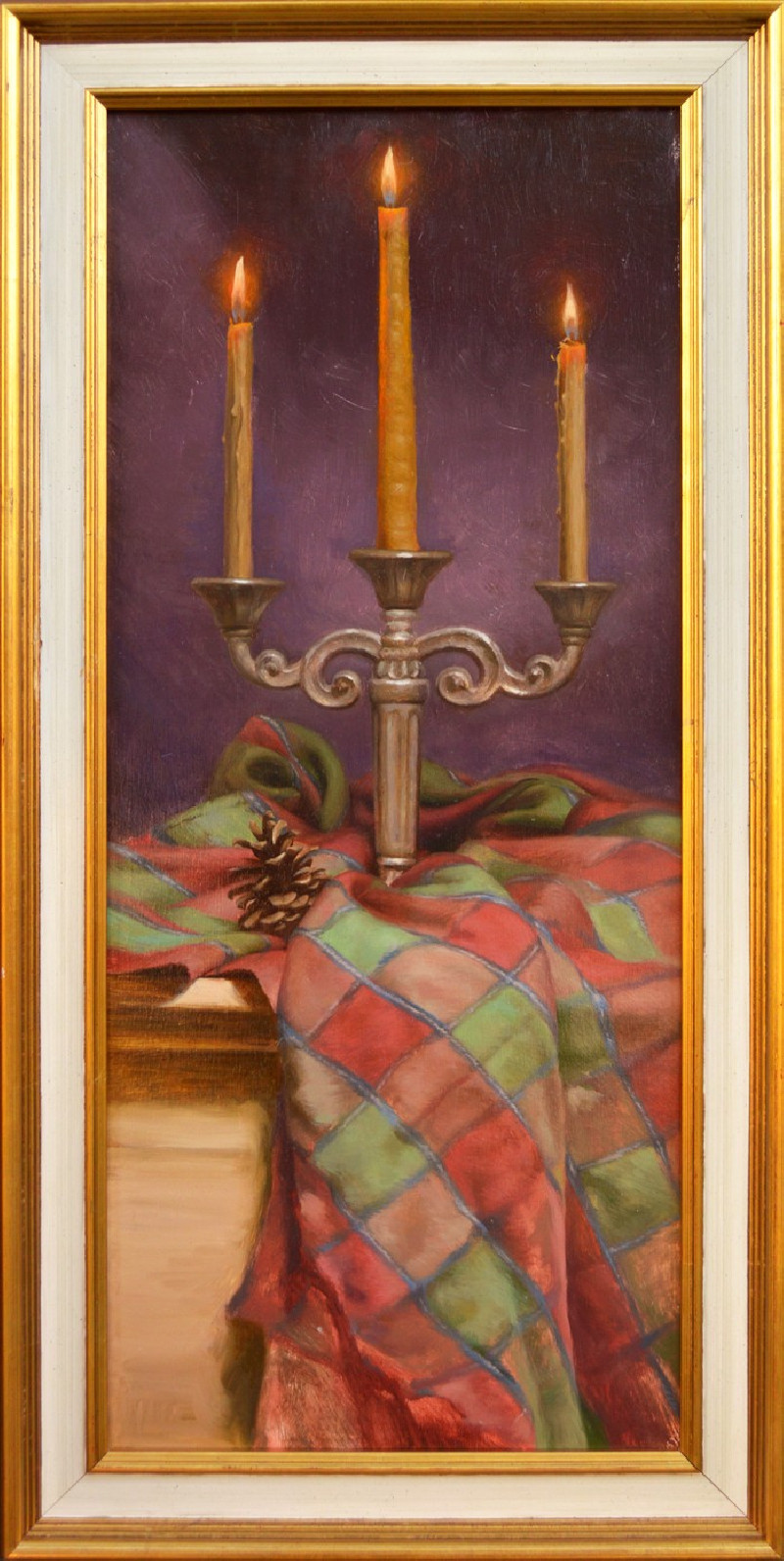 Donatas Inis tapytas paveikslas Natiurmortas su žvakėmis, Natiurmortai , paveikslai internetu