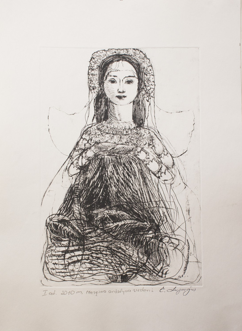 Eugenijus Lugovojus tapytas paveikslas Mergina ankstyvą rudenį, , paveikslai internetu