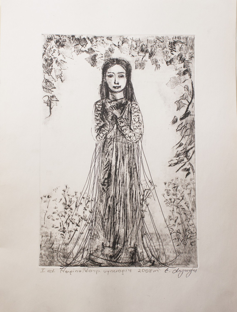 Eugenijus Lugovojus tapytas paveikslas Mergina tarp vynuogių, , paveikslai internetu