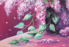 Viktorija Labinaitė tapytas paveikslas Alyvų žiedai, Gėlės , paveikslai internetu
