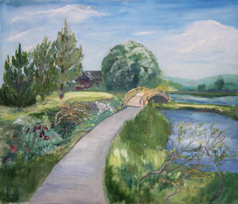 Ponds original painting by Dalia Motiejūnienė. Landscapes