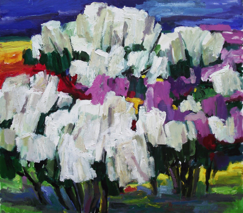 Lilacs original painting by Albinas Markevičius. Flowers