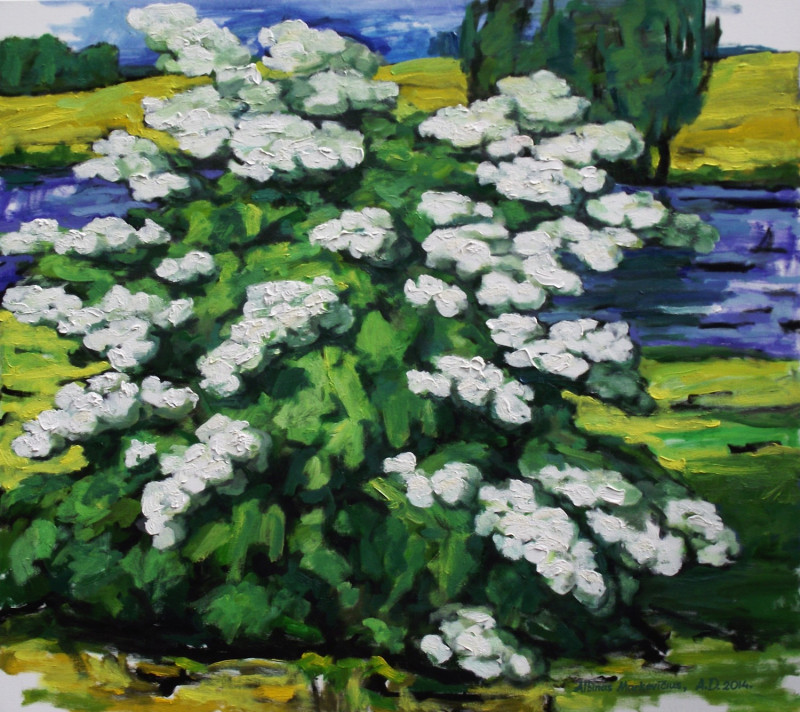 Albinas Markevičius tapytas paveikslas Pavasaris, Gėlės , paveikslai internetu