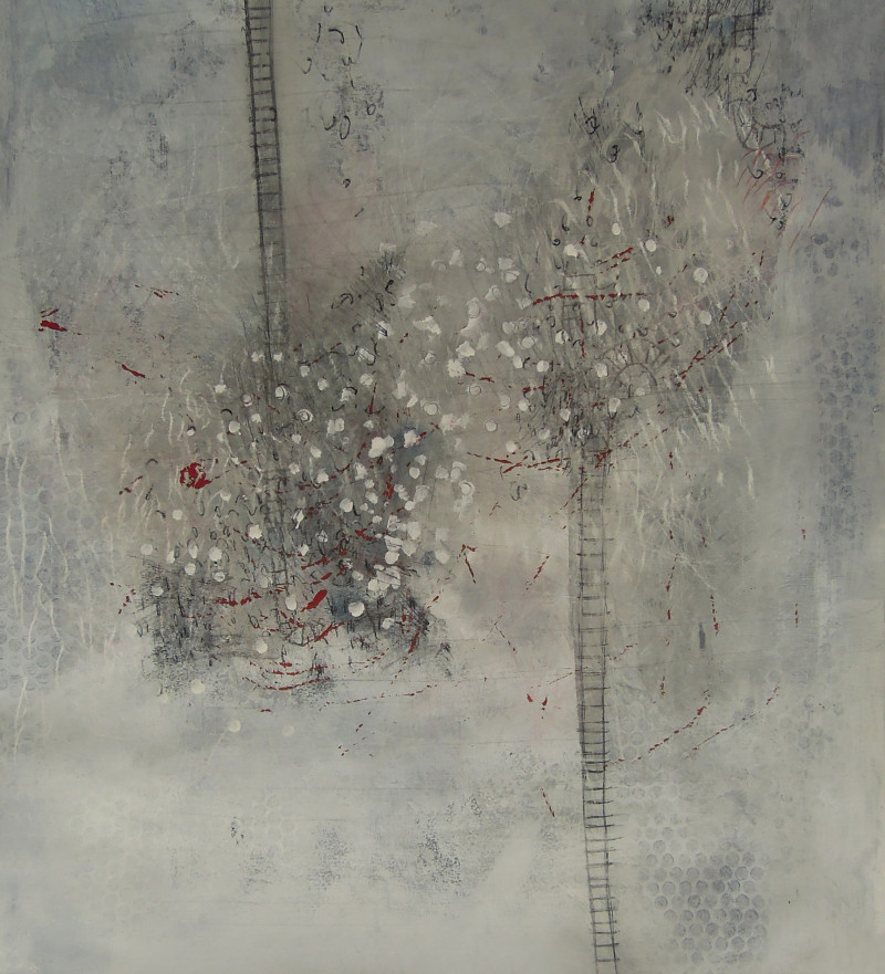 Vaida Varnagienė tapytas paveikslas Pilka Diena, Abstrakti tapyba , paveikslai internetu