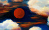 Irena Jasiūnienė tapytas paveikslas Raudonas mėnulis, Peizažai , paveikslai internetu
