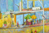 Dalius Virbickas tapytas paveikslas Miestas, Tapyba akrilu , paveikslai internetu