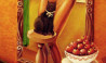 Arnoldas Švenčionis tapytas paveikslas Apstulbęs katina, Fantastiniai paveikslai , paveikslai internetu