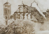 Eugenijus Lugovojus tapytas paveikslas Vilniaus senamiesčio panorama, Urbanistinė tapyba , paveikslai internetu