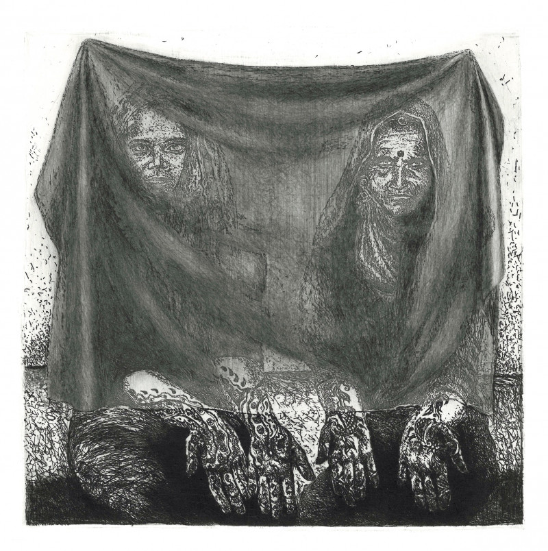 Ugnė Žilytė tapytas paveikslas Mehandi, Tapyba su žmonėmis , paveikslai internetu