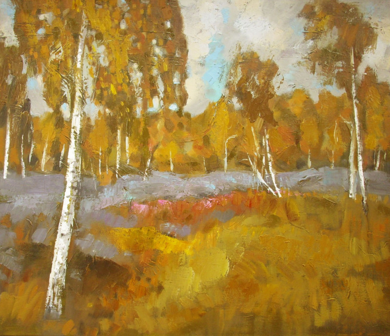 Autumn Landscape original painting by Vidmantas Jažauskas. Landscapes