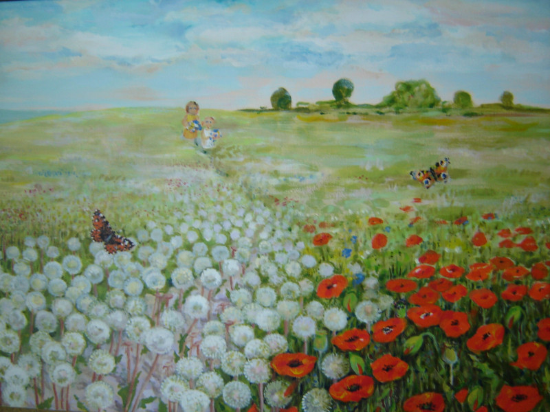 Summer original painting by Jolanta Grigienė. Landscapes