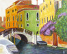 Canals original painting by Dalius Virbickas. Acrylic painting