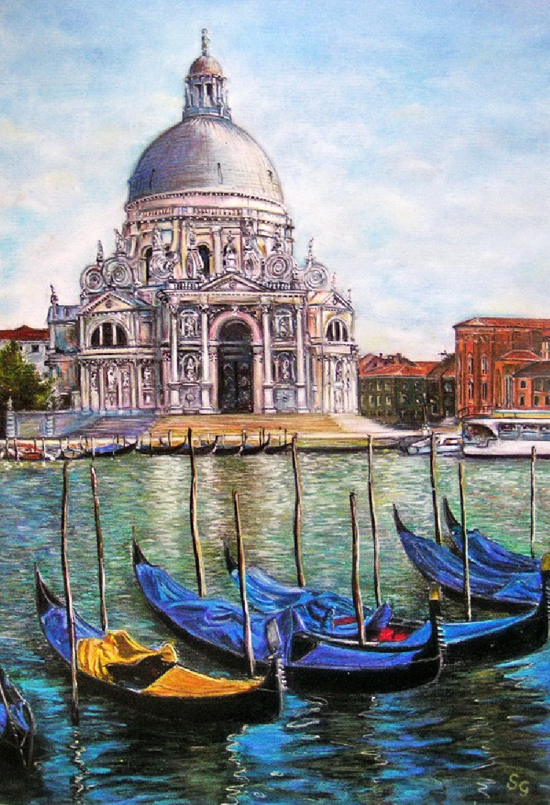 Venice original painting by Svetlana Grigonienė. Pastel