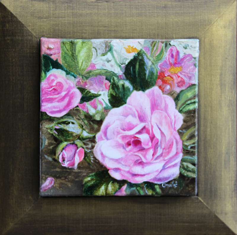 Onutė Juškienė tapytas paveikslas Rožės, Meno kolekcionieriams , paveikslai internetu