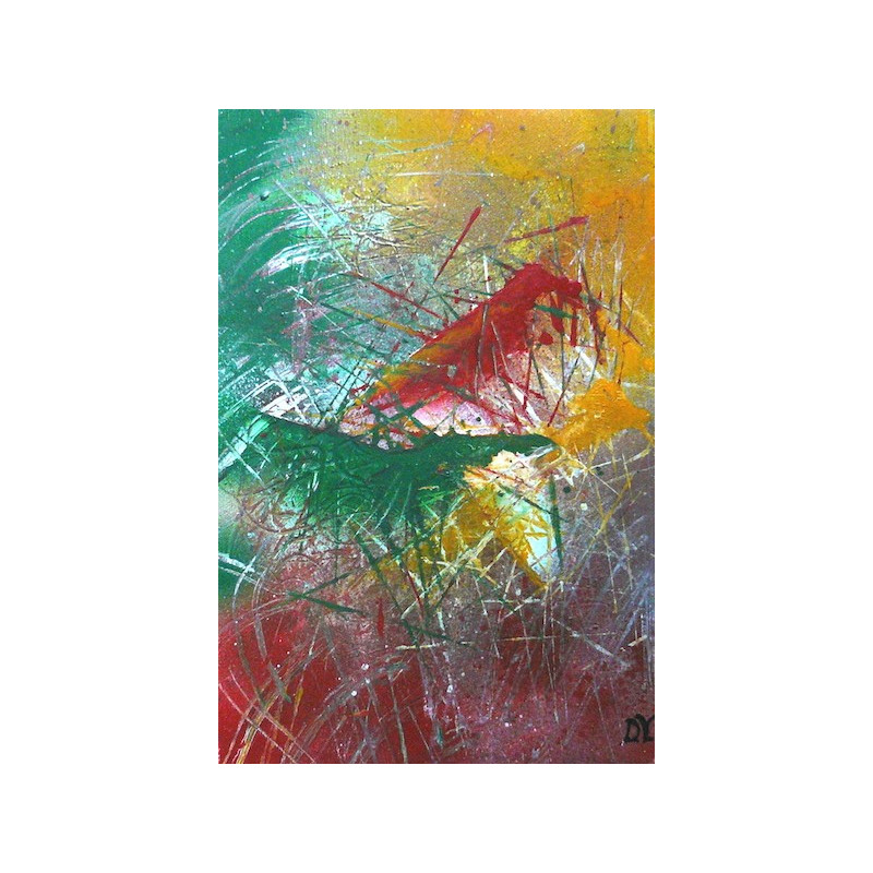 Dalius Virbickas tapytas paveikslas Egzotiški paukščiai, Abstrakti tapyba , paveikslai internetu