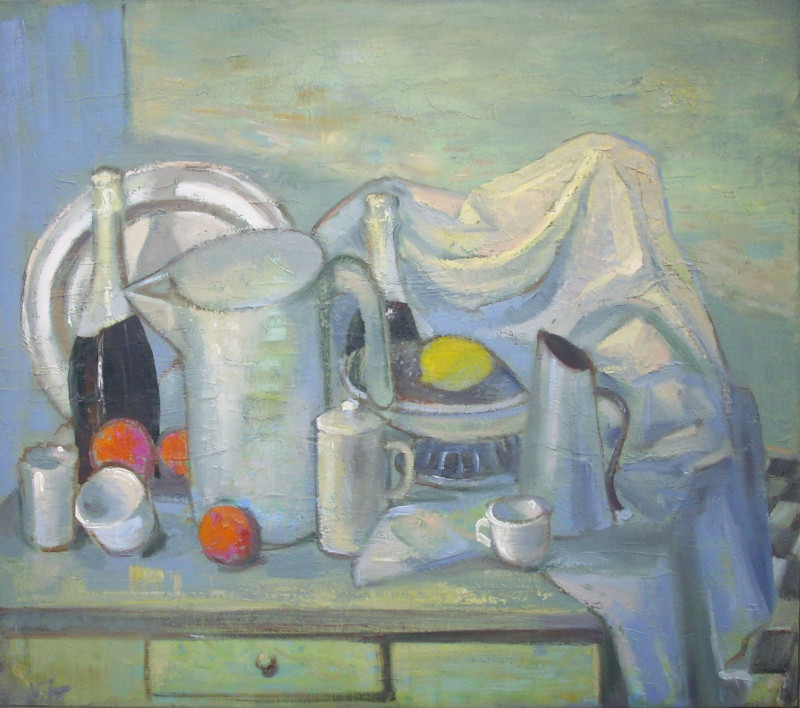 Still Life with Three Oranges original painting by Vidmantas Jažauskas. For the kitchen