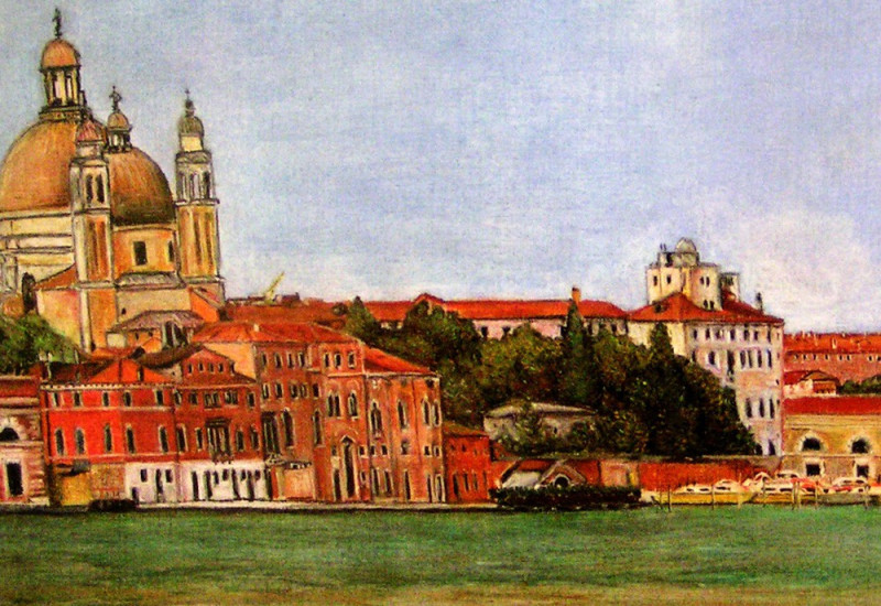 Venice Lagoon original painting by Svetlana Grigonienė. Pastel