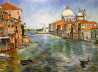 Svetlana Grigonienė tapytas paveikslas Venecija. Grand kanalas, Pastelė , paveikslai internetu
