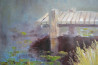 On a Footbridge original painting by Danutė Virbickienė. Paintings With People