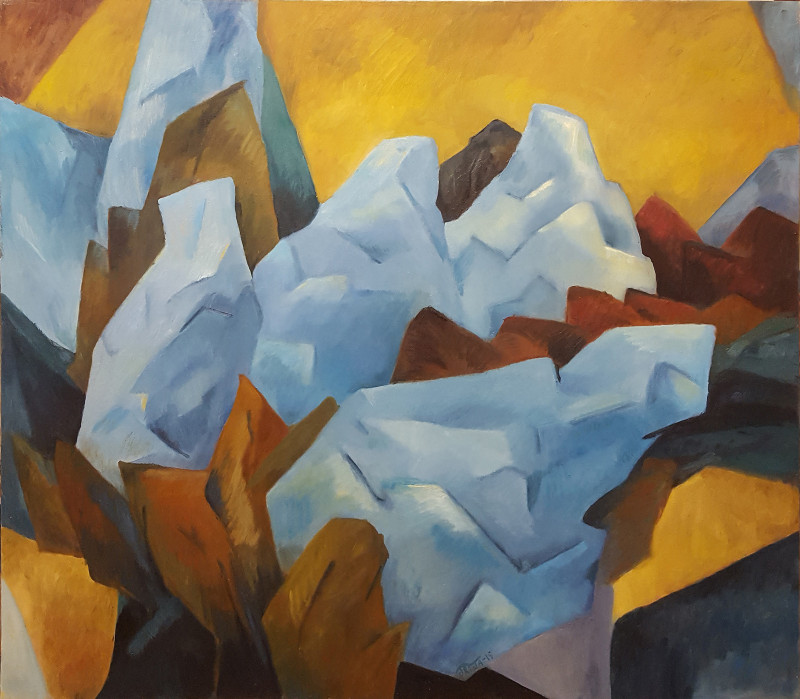 Irina Troma tapytas paveikslas Alyvų kalnai, Gėlės , paveikslai internetu