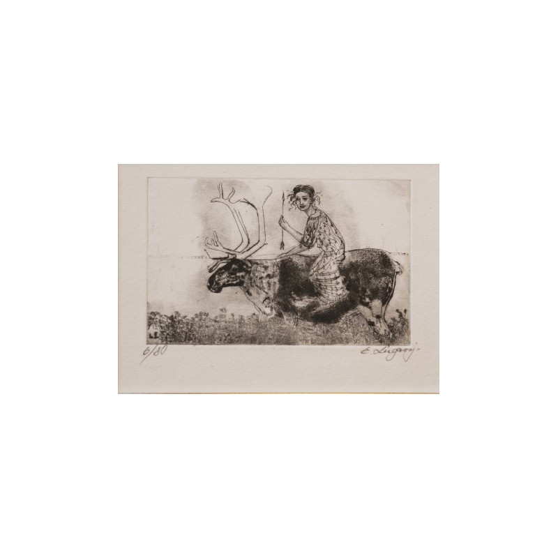 Eugenijus Lugovojus tapytas paveikslas Elnias ir mergina, Galerija , paveikslai internetu