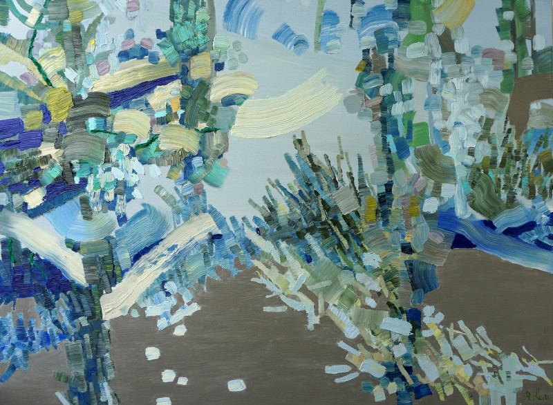 Rūta Levulienė tapytas paveikslas Laukimas, Abstrakti tapyba , paveikslai internetu