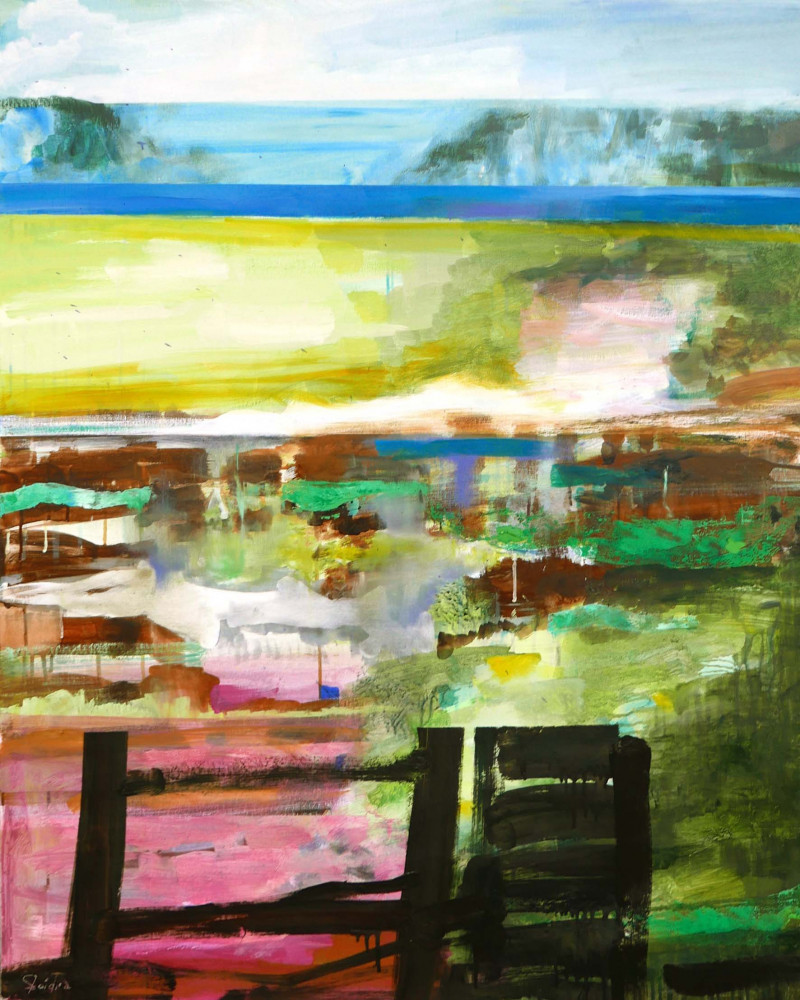 Skaidra Savickas tapytas paveikslas Dvi kėdės, Abstrakti tapyba , paveikslai internetu