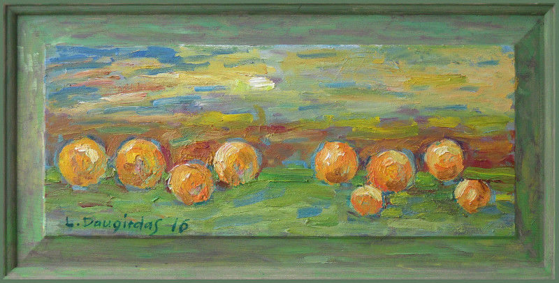Oranges original painting by Liudvikas Daugirdas. Still Life For Kitchen