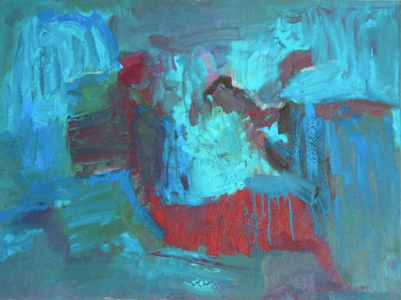 Egidijus Godliauskas tapytas paveikslas Raudonas prispaustas, Meno kolekcionieriams , paveikslai internetu