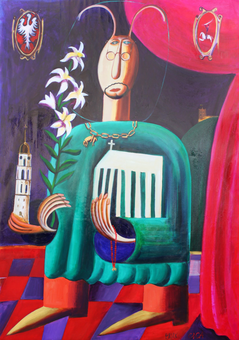 Linas Cicėnas tapytas paveikslas Šv. Kazimieras, Portretai , paveikslai internetu