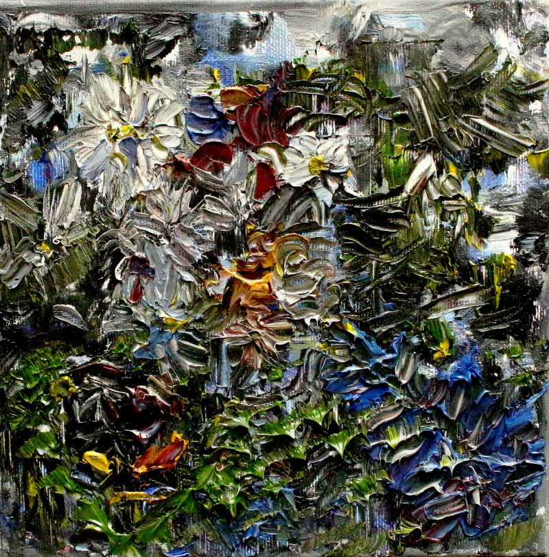 Kristina Čivilytė tapytas paveikslas Nakties gėlės, Abstrakti tapyba , paveikslai internetu