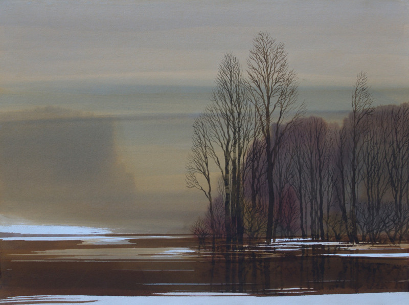 Reflection original painting by Vidmantas Zarėka. Landscapes