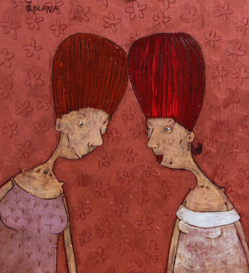 Rolana Čečkauskaitė tapytas paveikslas Raudonplaukės, Tapyba aliejumi , paveikslai internetu