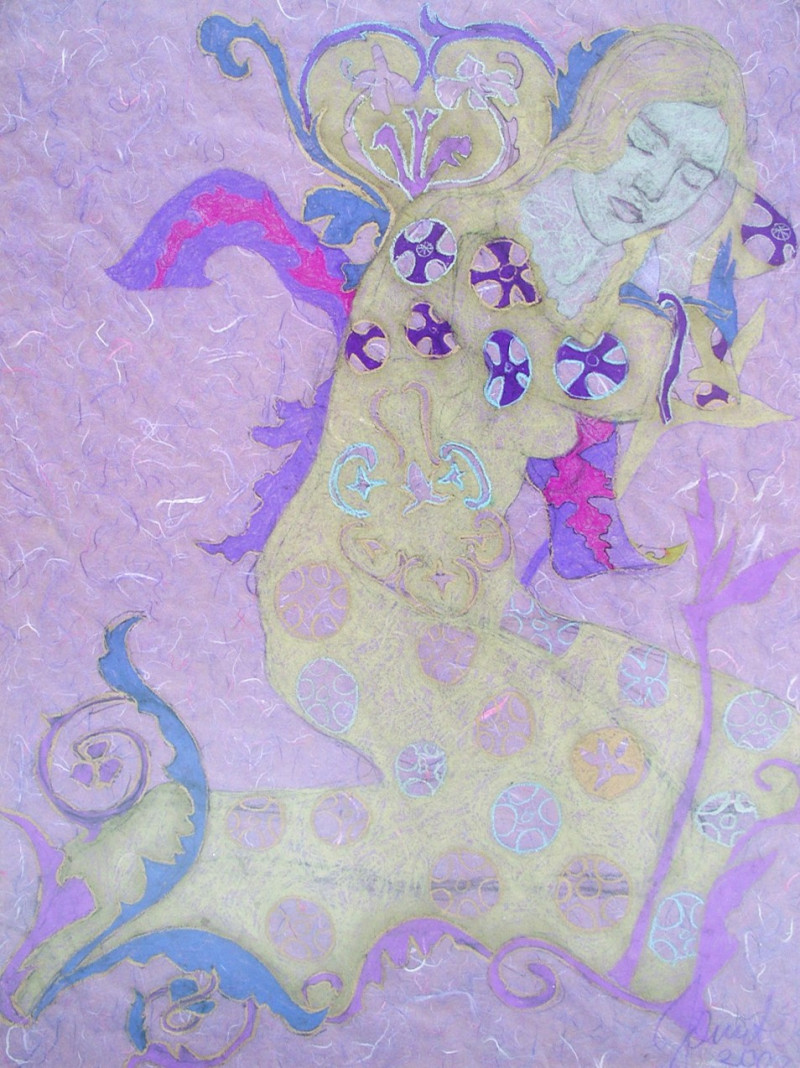 Onutė Juškienė tapytas paveikslas Alyvinė, Fantastiniai paveikslai , paveikslai internetu