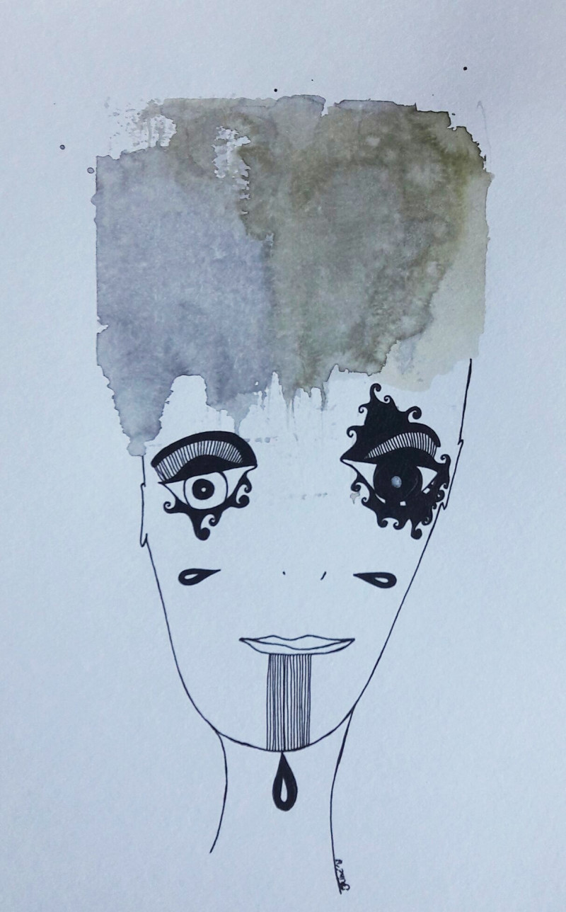 Ainė Jacytė tapytas paveikslas Skraidančios būsenėlės V, Portretai , paveikslai internetu