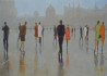 Rimantas Virbickas tapytas paveikslas Miesto rytas, Tapyba su žmonėmis , paveikslai internetu