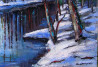 Winter By The River original painting by Leonardas Černiauskas. Landscapes