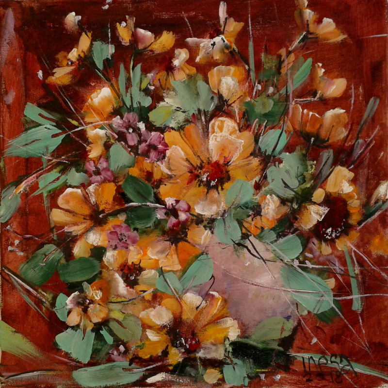 Inesa Škeliova tapytas paveikslas Miniatiūra 4, Gėlės , paveikslai internetu