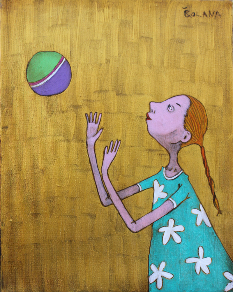 Rolana Čečkauskaitė tapytas paveikslas Žaidimas I, Ramybe dvelkiantys , paveikslai internetu