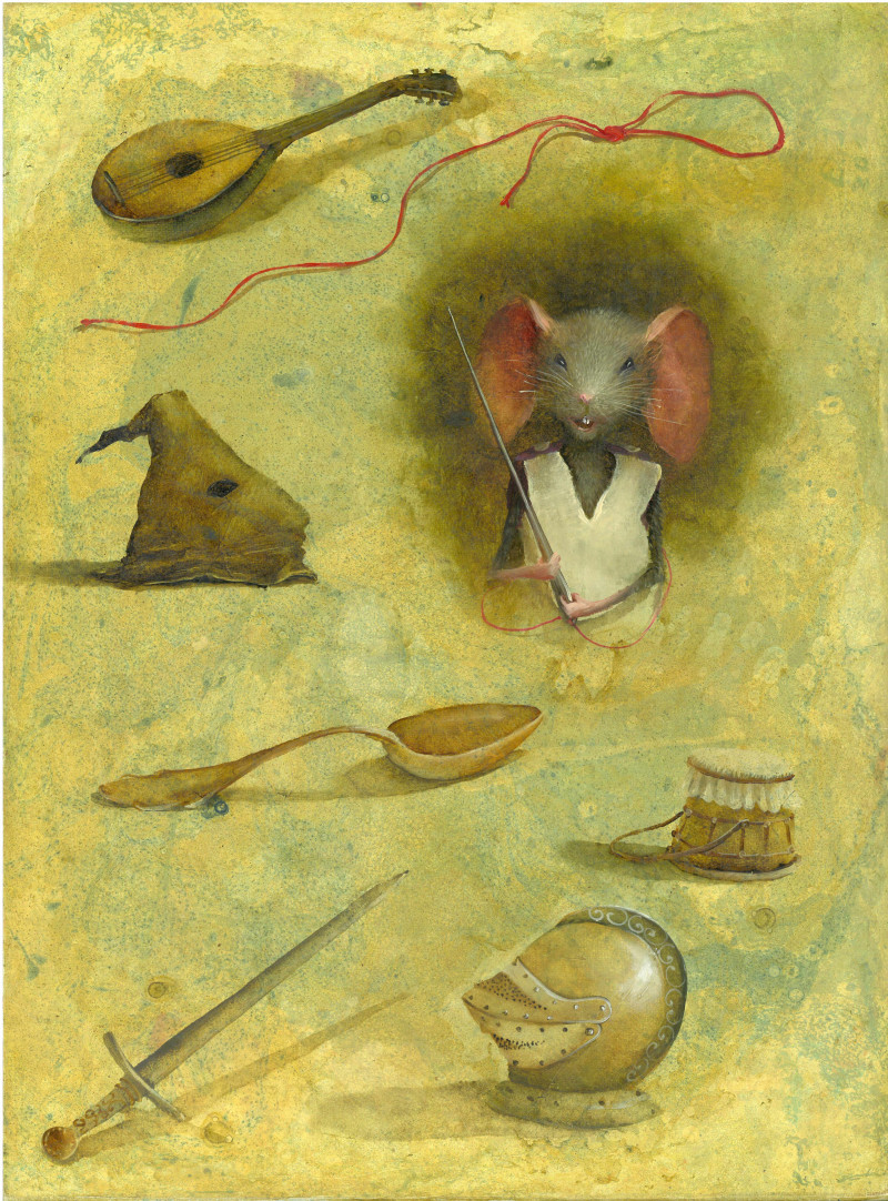 Illustration For The Book Kate DiCamillo \\"Desper Tales\\" 1 original painting by Remigijus Januškevičius. For children room