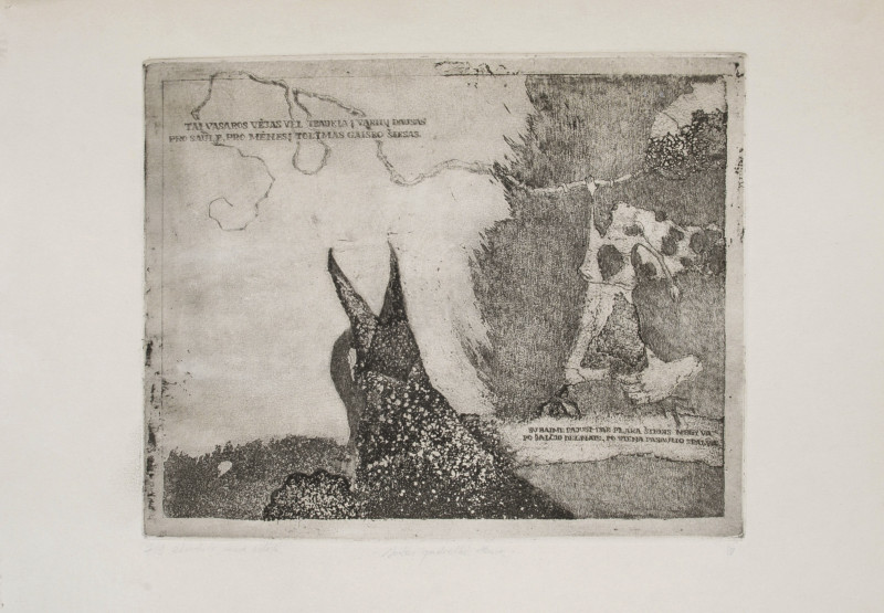 Rasa Vasilevičiūtė tapytas paveikslas Sodas padvelkė tamsa II, Grafika ir spauda , paveikslai internetu
