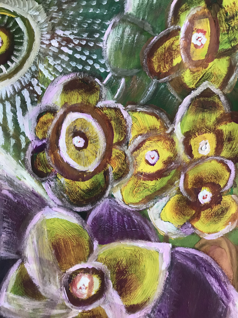Birutė Paplauskaitė tapytas paveikslas Purienos Ronžėje, Gėlės , paveikslai internetu